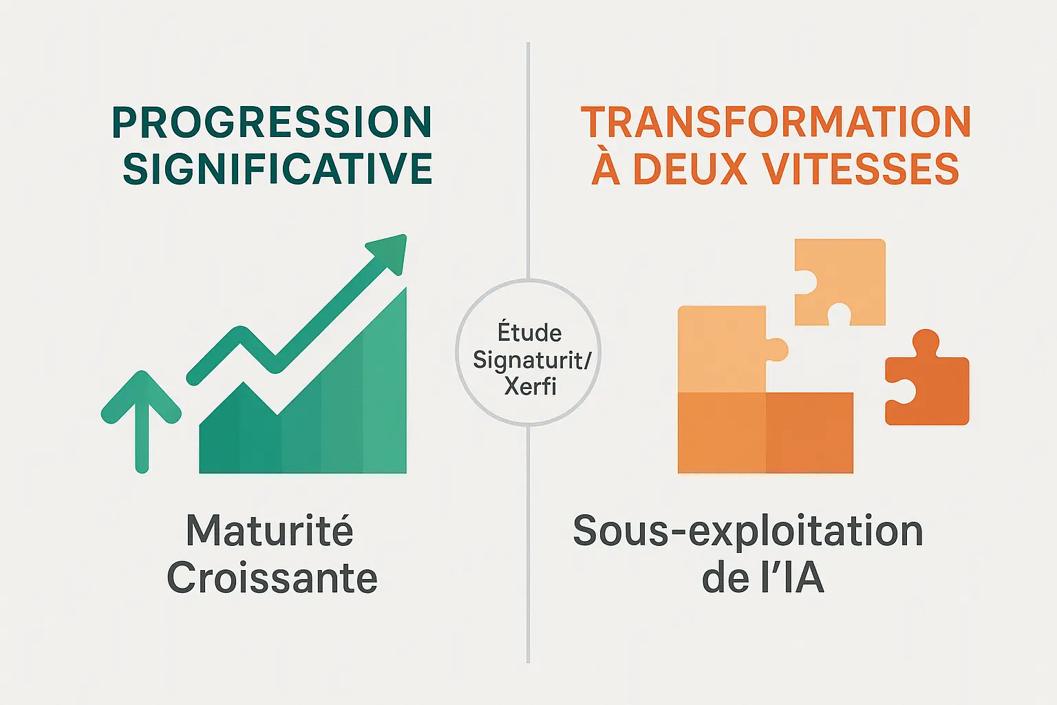 Entreprises françaises en progression digitale mais avec un retard sur l'IA