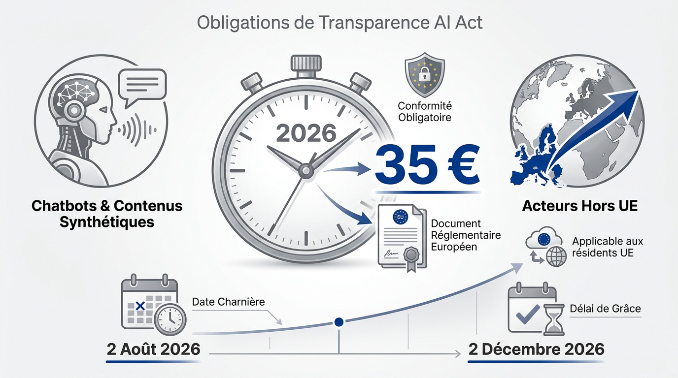 Calendrier des échéances et sanctions financières de l'EU AI Act 2026
