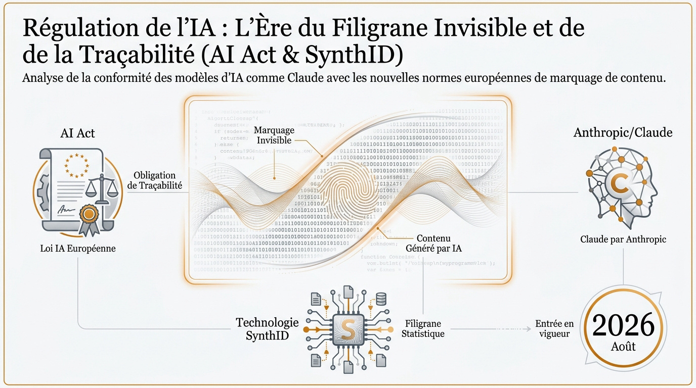 Illustration du marquage invisible des contenus Claude