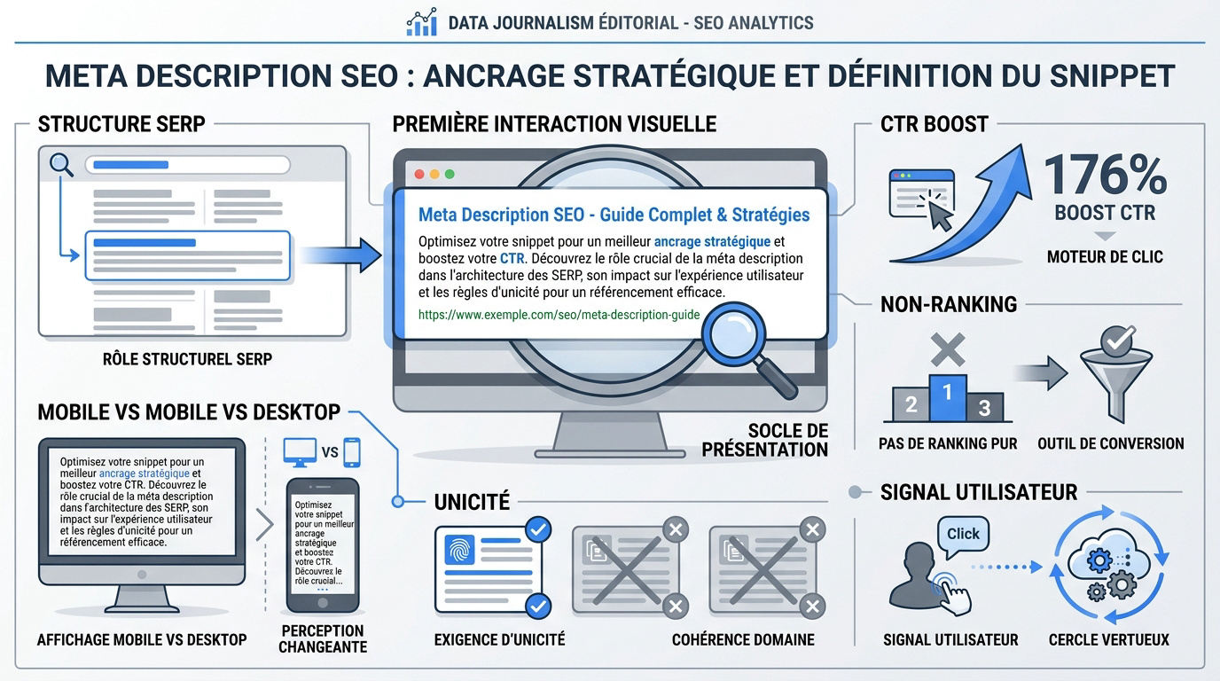 Optimisation de la meta description SEO pour les snippets Google