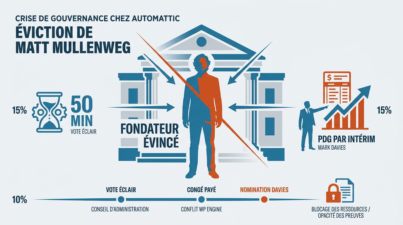 Portrait de Matt Mullenweg illustrant la crise de gouvernance chez Automattic