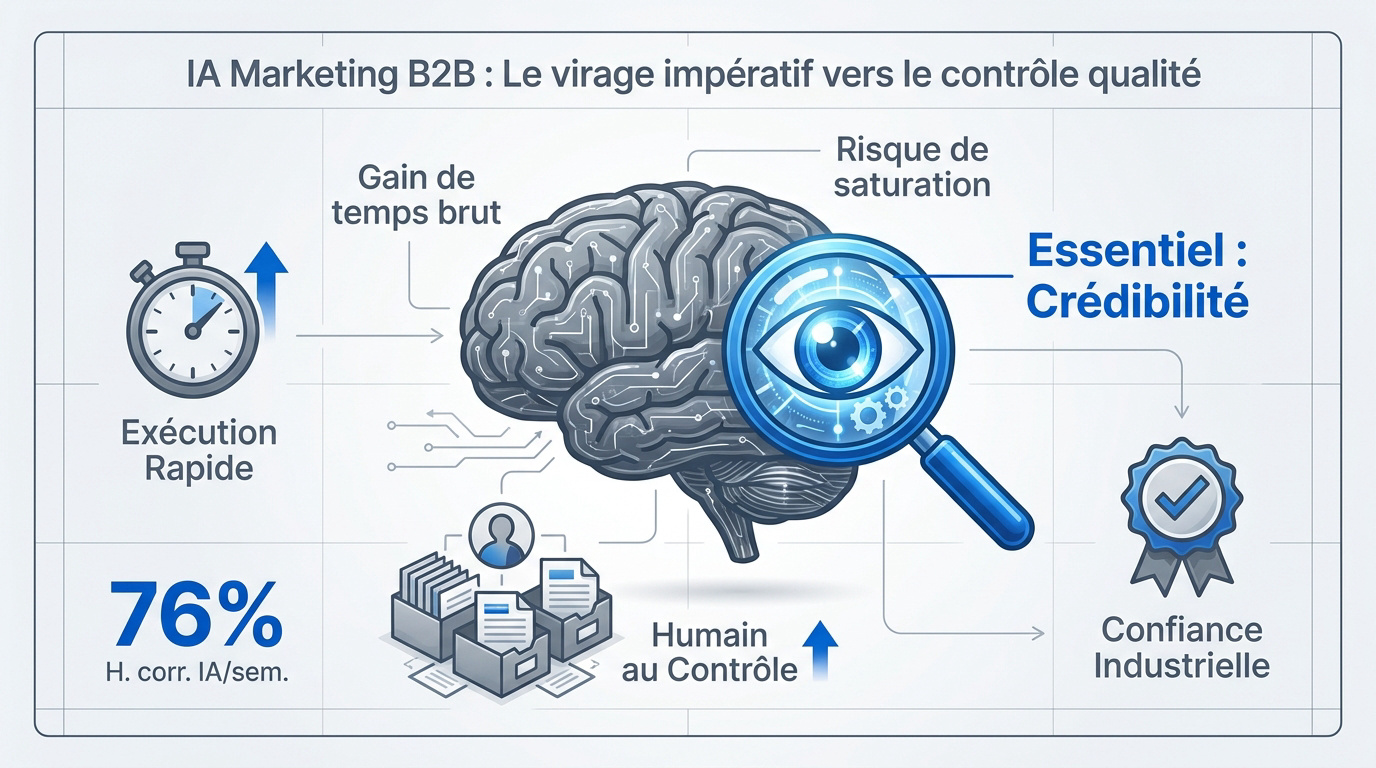 Contrôle qualité humain indispensable pour les contenus marketing générés par intelligence artificielle en B2B
