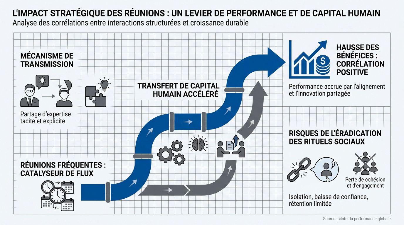 Impact stratégique des réunions sur la performance économique