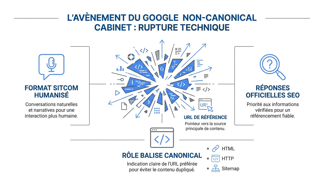 Gary Illyes et Cherry Prommawin analysant les signaux SEO dans la série The Non-Canonical Cabinet