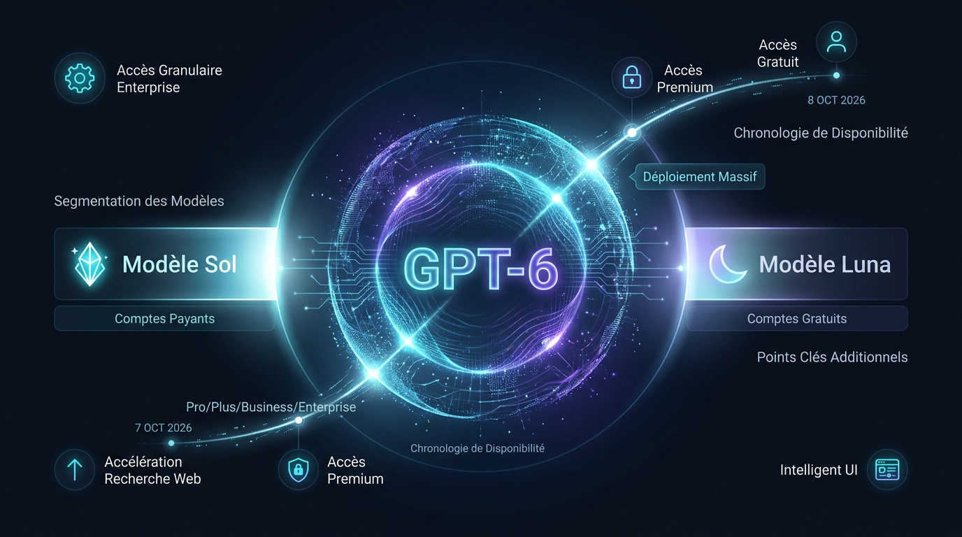 Interface de sélection des modèles GPT-6 Sol et Luna dans ChatGPT